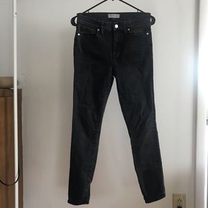 Madewell high rise straight jeans in fade black